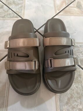 Suicoke slides Olive Green Slide Sandals with Adjustable Straps